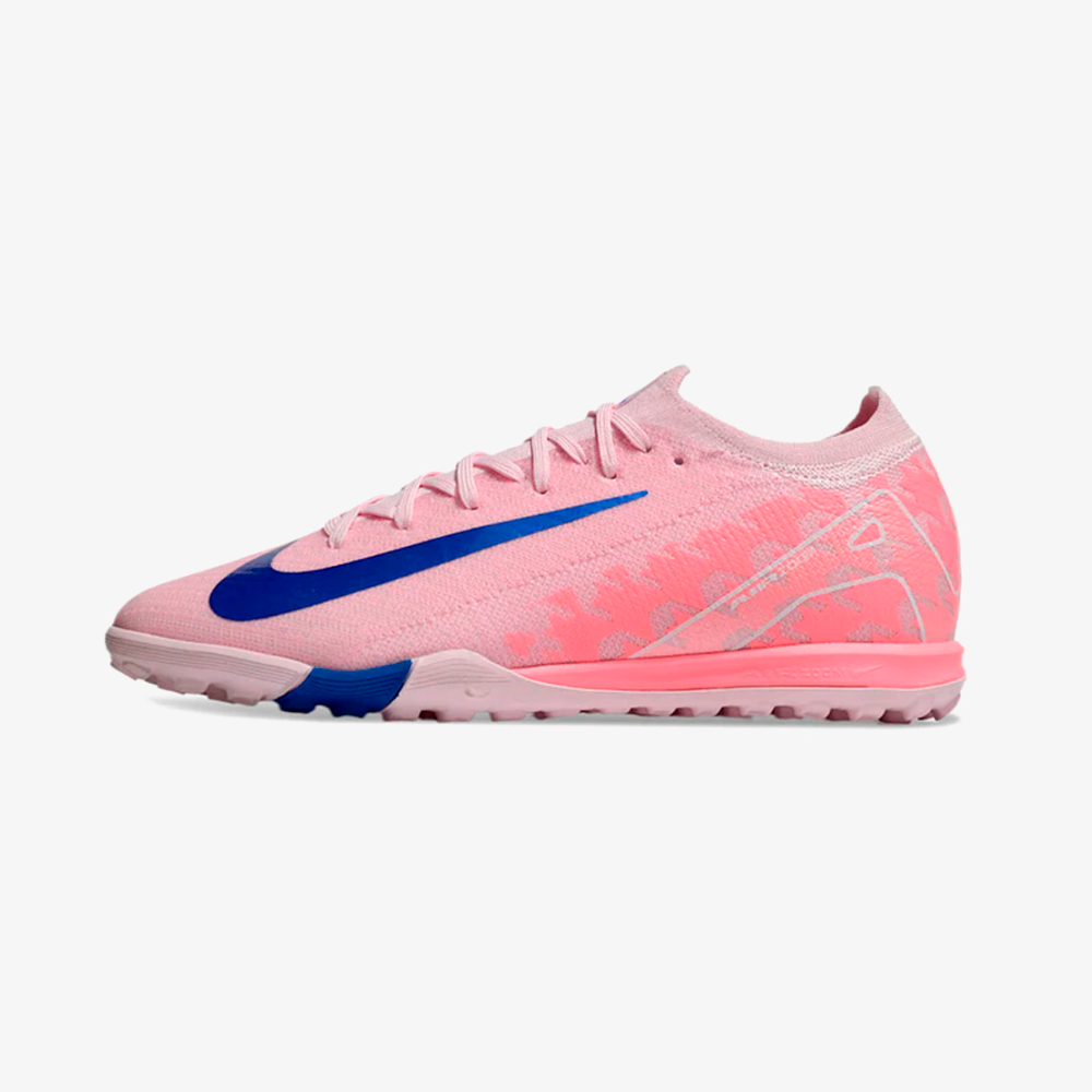 Chuteira Society Nike Air Zoom Mercurial Vapor 16 Elite TF - Rosa e Azul