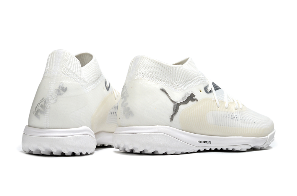 Chuteira Society Puma Future 8 TF - Branca - Whiteout Pack