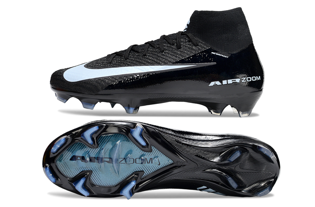 Chuteira Nike Air Zoom Mercurial Superfly 10 Elite FG - Preta e Azul - Shadow Pack