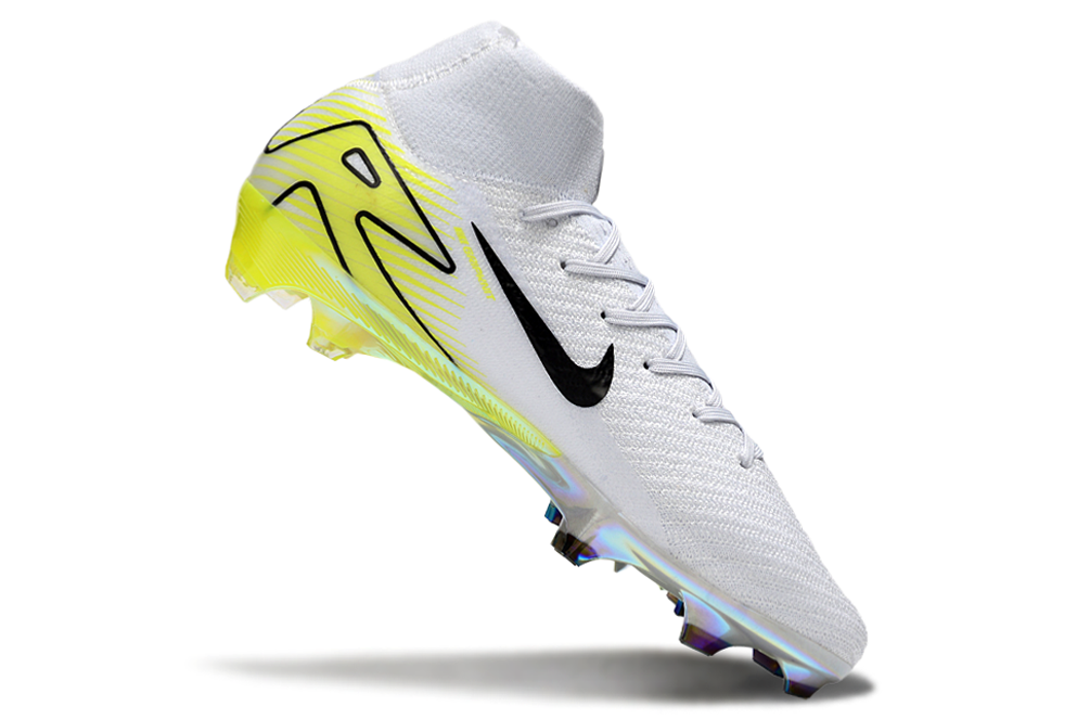 Chuteira Nike Air Zoom Mercurial Superfly 10 Elite FG - Branca e Verde Clara