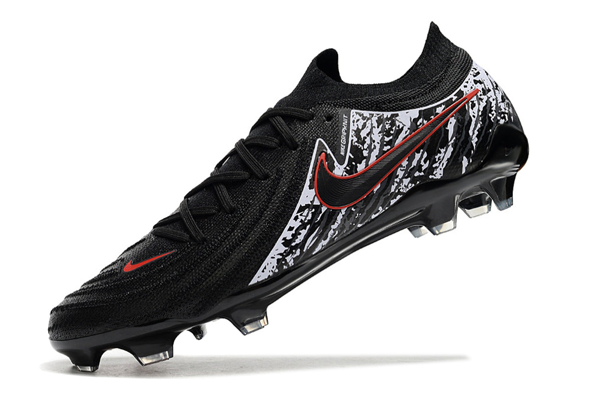 Chuteira Nike Phantom GX II FG - Preta, Branca e Vermelha