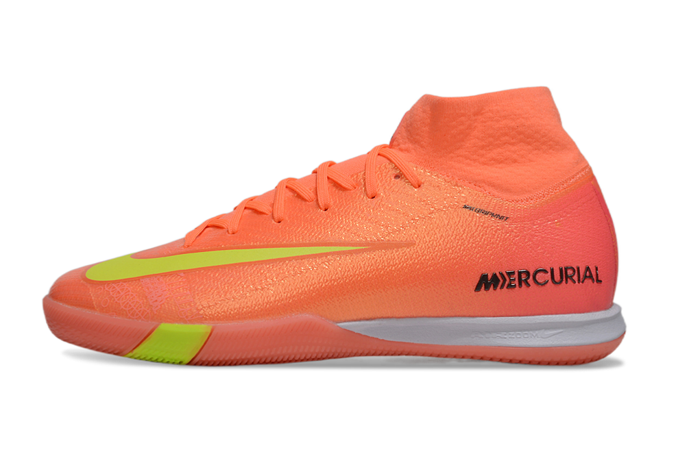 Chuteira Futsal Nike Air Zoom Mercurial Superfly 10 Elite  IC - Laranja e Verde