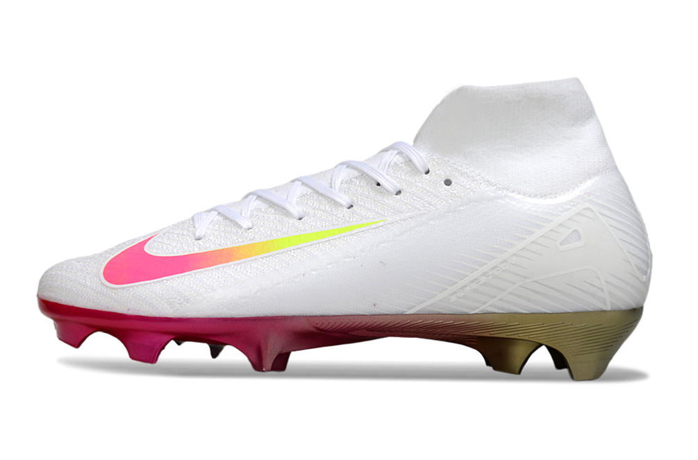 Chuteira Nike Air Zoom Mercurial Superfly 10 Elite FG - Branca e Rosa