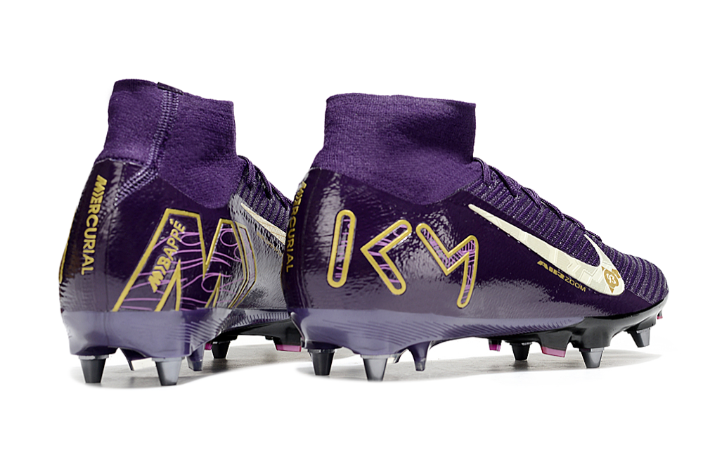 Chuteira Nike Zoom Mercurial SuperFly 10 Elite Kylian Mbappé SG - Roxa