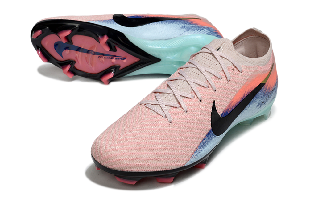 Chuteira Nike Air Zoom Mercurial Vapor 16 Elite FG - Rosa, Azul e Preta