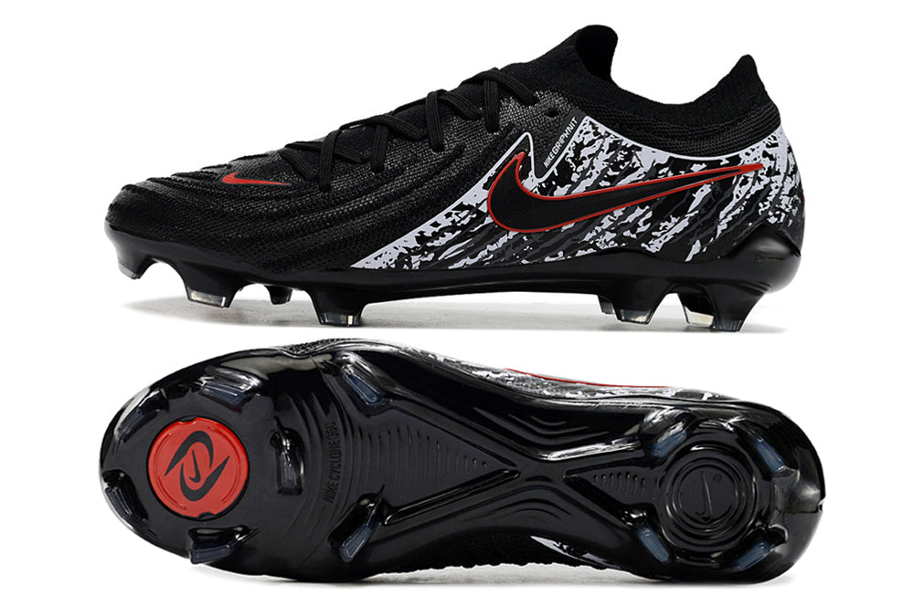 Chuteira Nike Phantom GX II FG - Preta, Branca e Vermelha