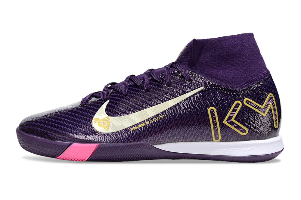 Chuteira Futsal Nike Air Zoom Mercurial Superfly 10 Elite Kylian Mbappé  IC - Roxa