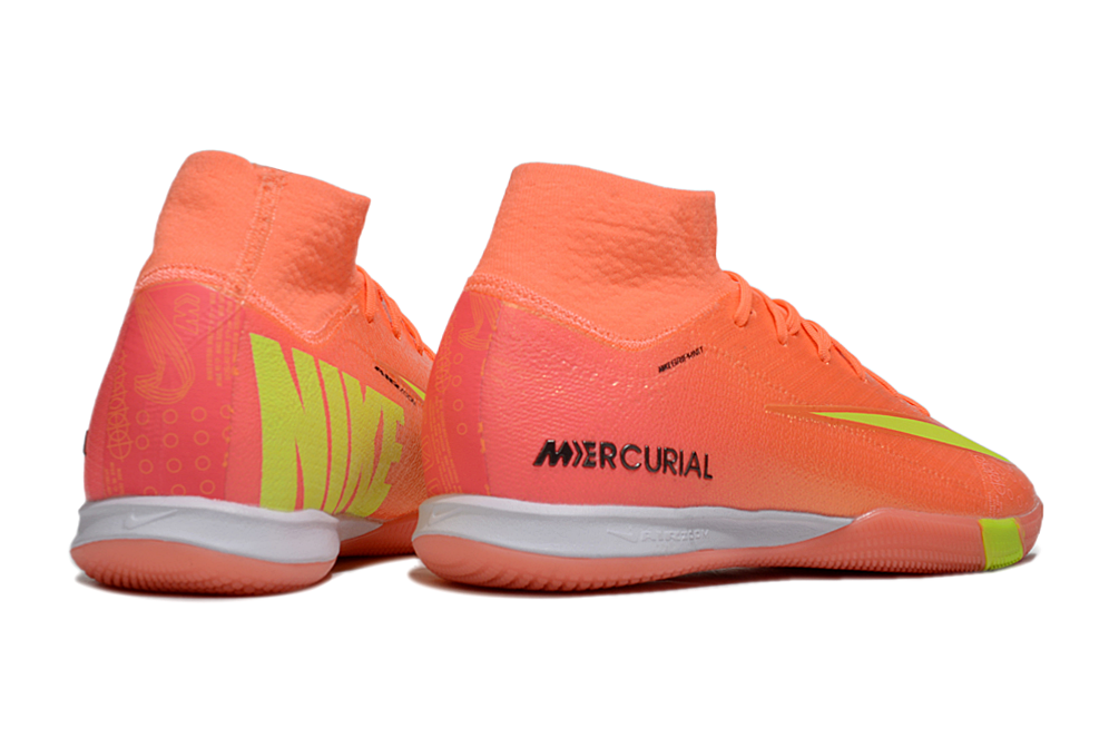 Chuteira Futsal Nike Air Zoom Mercurial Superfly 10 Elite  IC - Laranja e Verde