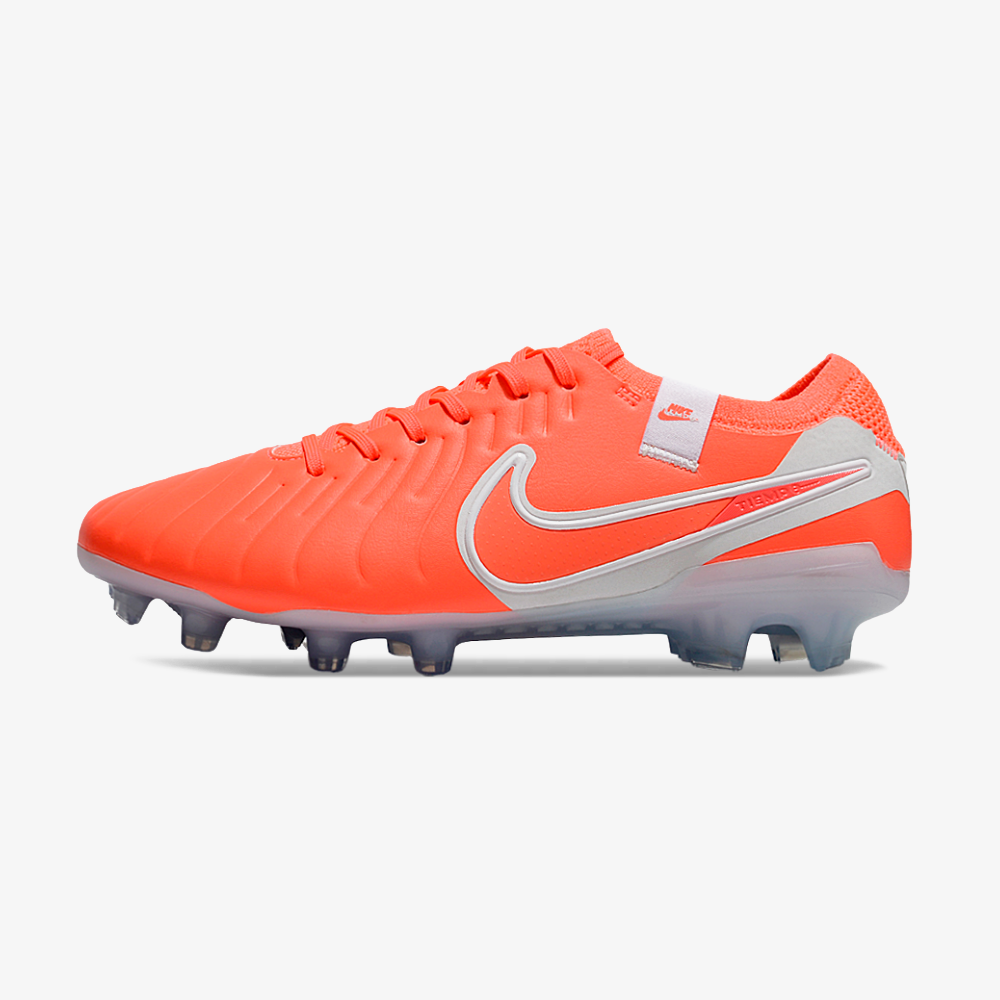 Chuteira Nike Tiempo Legend 10 FG -  Laranja e Branca - Pack Mad Energy
