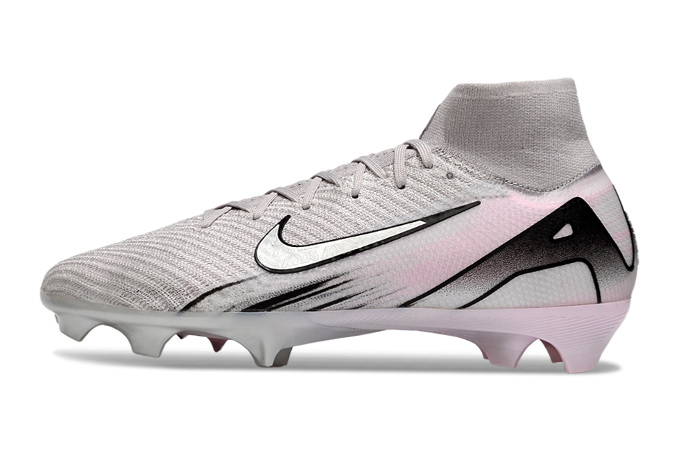 Chuteira Nike Air Zoom Mercurial Superfly 10 Elite FG - Cinza, Prata e Rosa