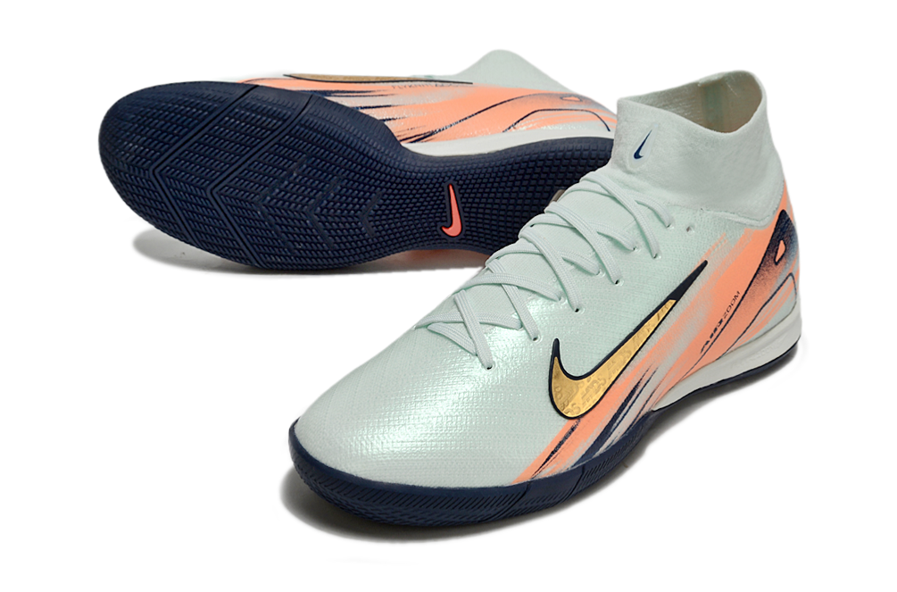 Chuteira Futsal Nike Air Zoom Mercurial Superfly 10 Elite  IC - Azul e Laranja