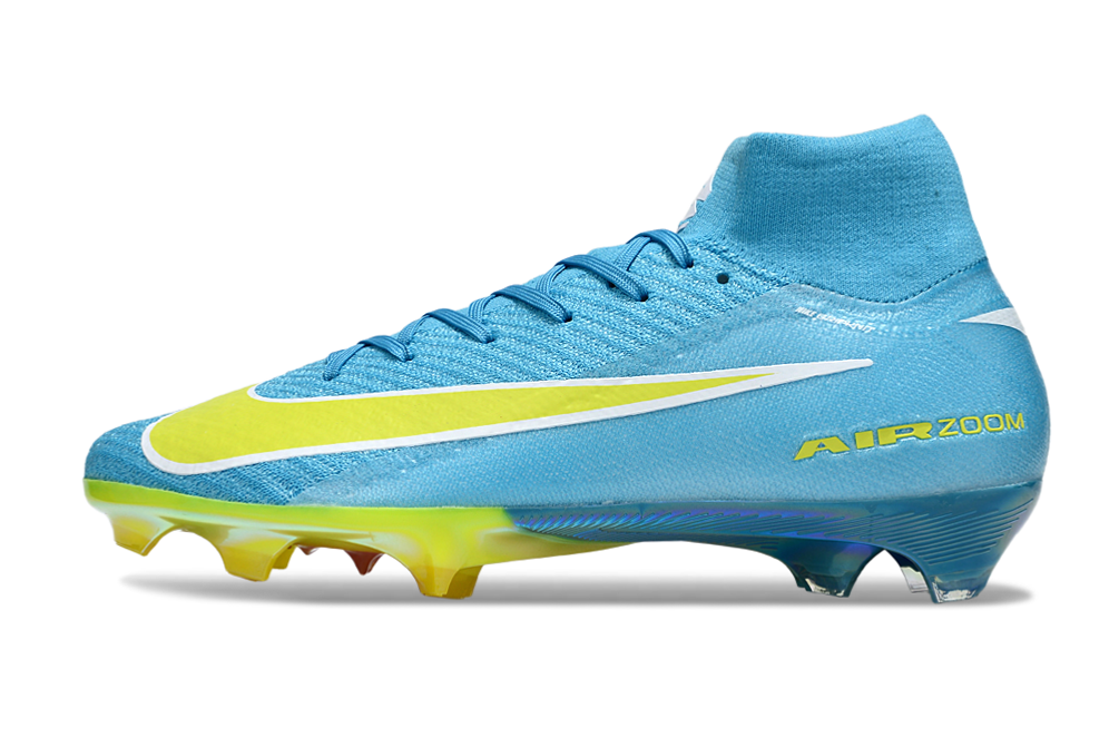 Chuteira Nike Air Zoom Mercurial Superfly 10 Elite FG - Azul, Verde e Rosa