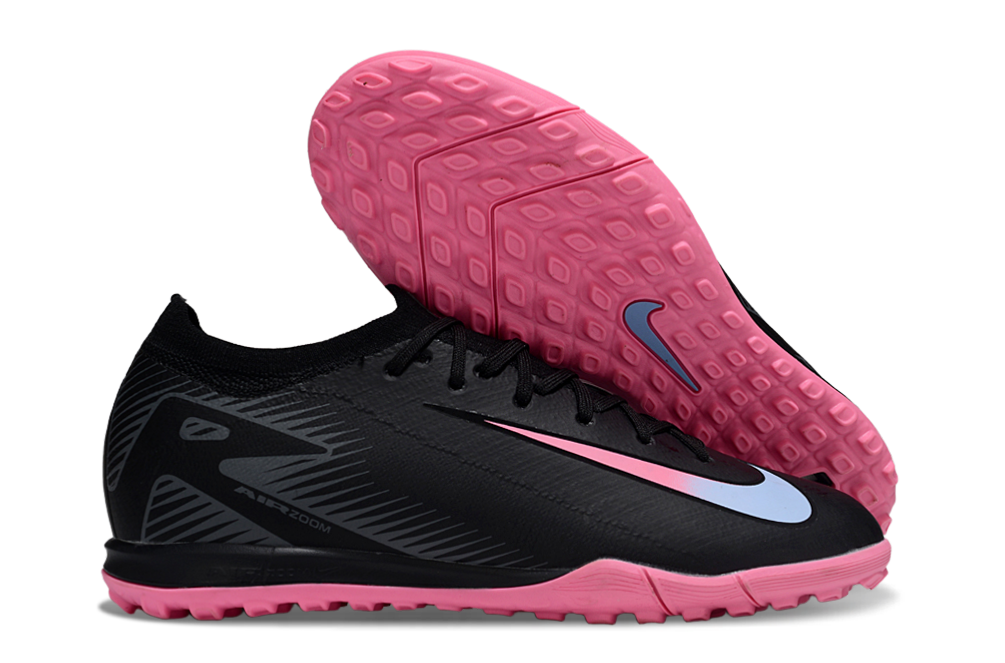 Chuteira Society Nike Air Zoom Mercurial Vapor 16 Elite TF - Preta e Rosa