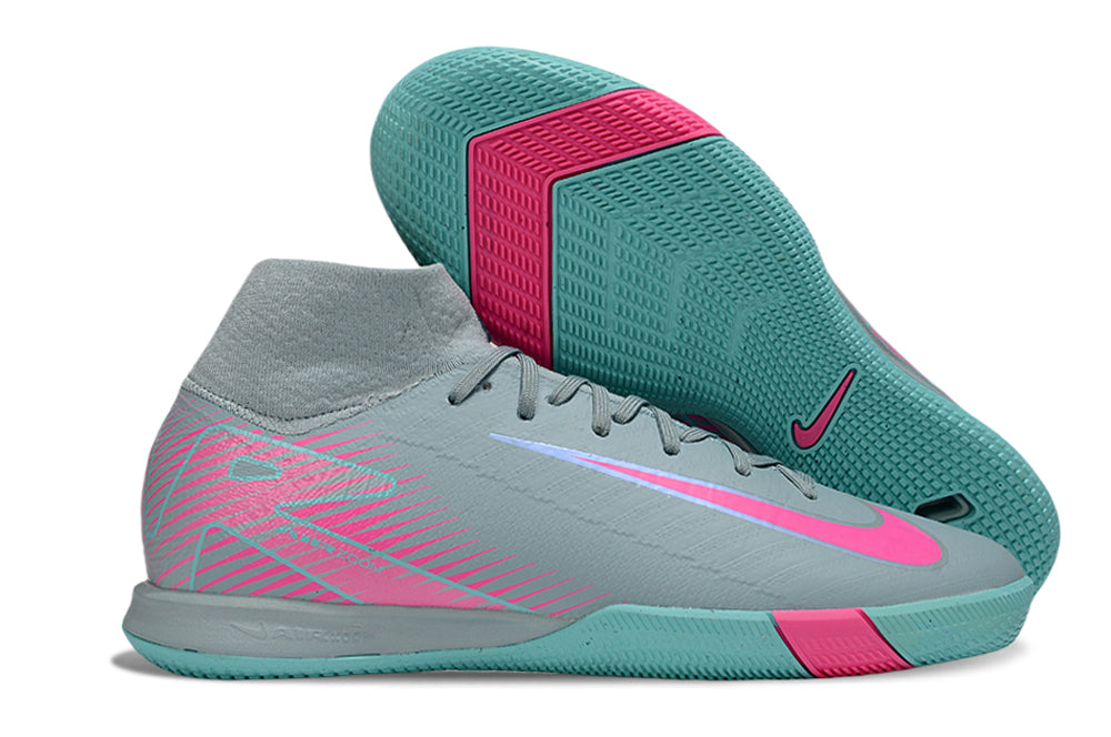 Chuteira Futsal Nike Air Zoom Mercurial Superfly 10 Elite  IC - Azul e Rosa