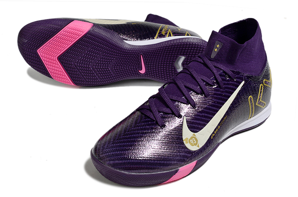 Chuteira Futsal Nike Air Zoom Mercurial Superfly 10 Elite Kylian Mbappé  IC - Roxa