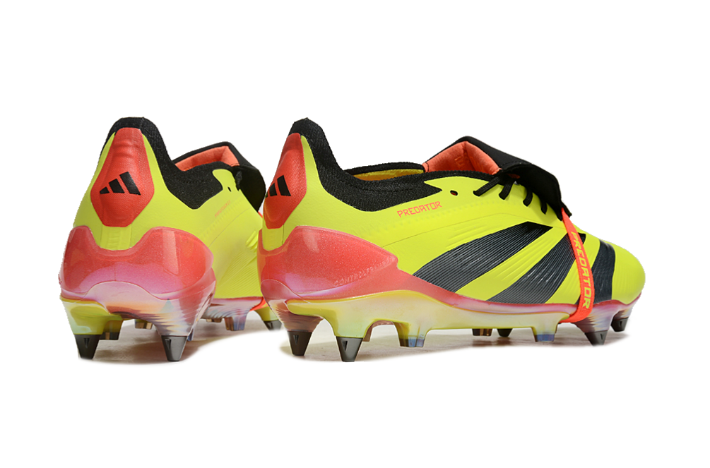 Chuteira Adidas Predator Elite Fold-Over Tongue SG - Amarela, Preta e Laranja