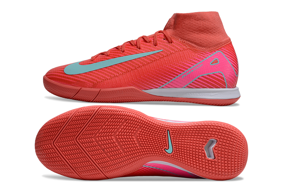 Chuteira Futsal Nike Air Zoom Mercurial Superfly 10 Elite  IC - Vermelha, Rosa e Azul