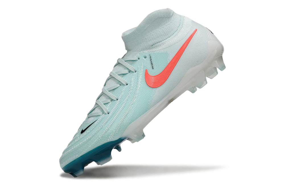Chuteira Nike Phantom Luna Elite FG - Branca e azul - Pack Mad Energy
