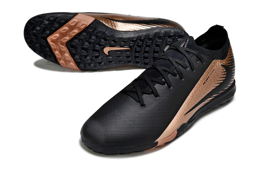 Chuteira Society Nike Air Zoom Mercurial Vapor 16 Elite TF - Preta e Bronze