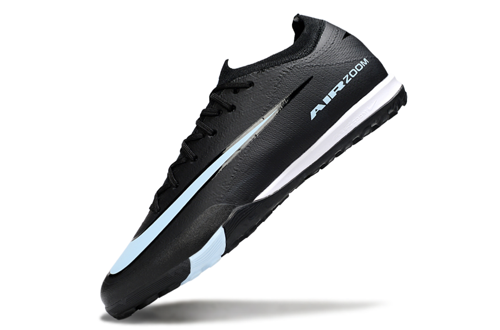 Chuteira Society Nike Air Zoom Mercurial Vapor 16 Elite TF - Preta e Azul - Shadow Pack