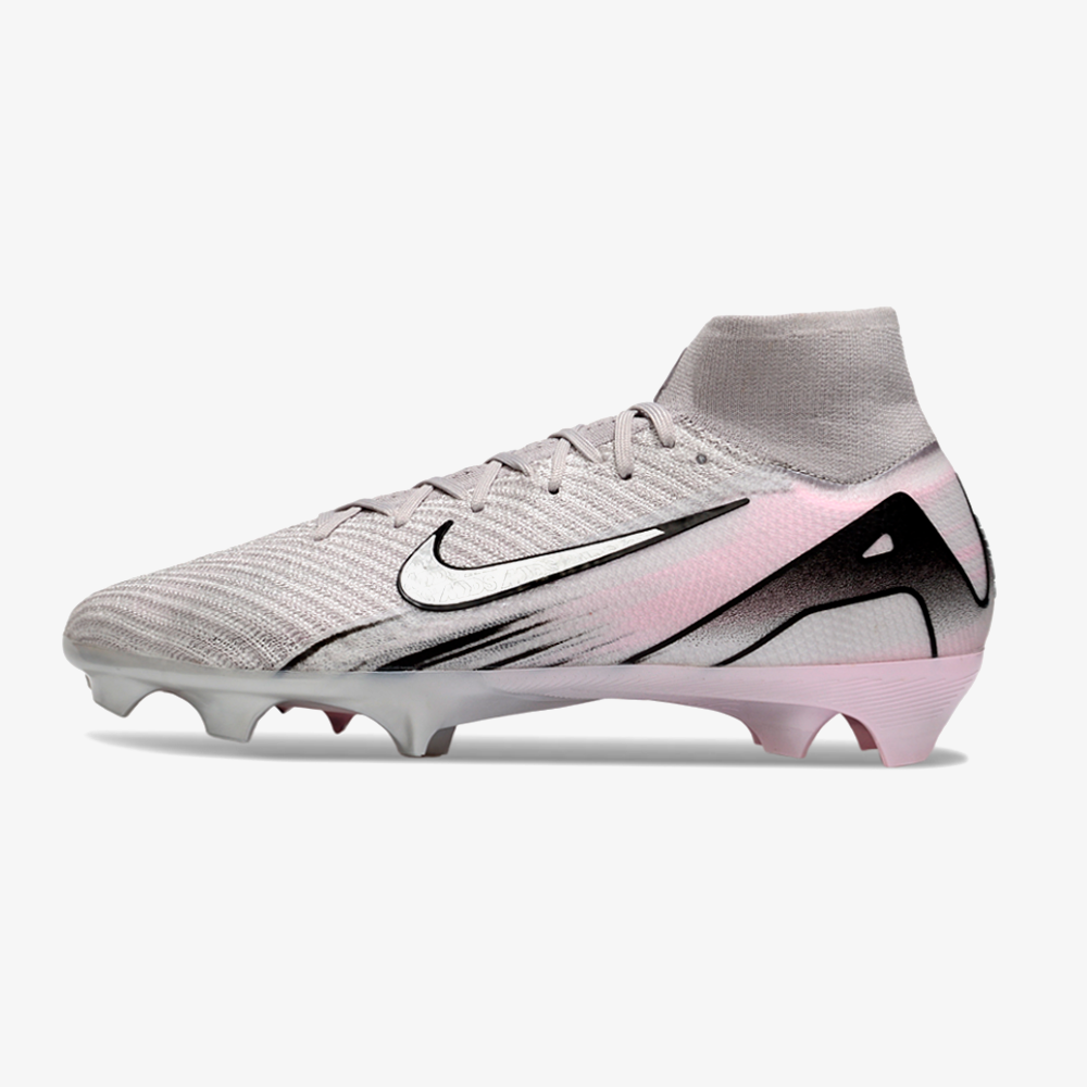 Chuteira Nike Air Zoom Mercurial Superfly 10 Elite FG - Cinza, Prata e Rosa