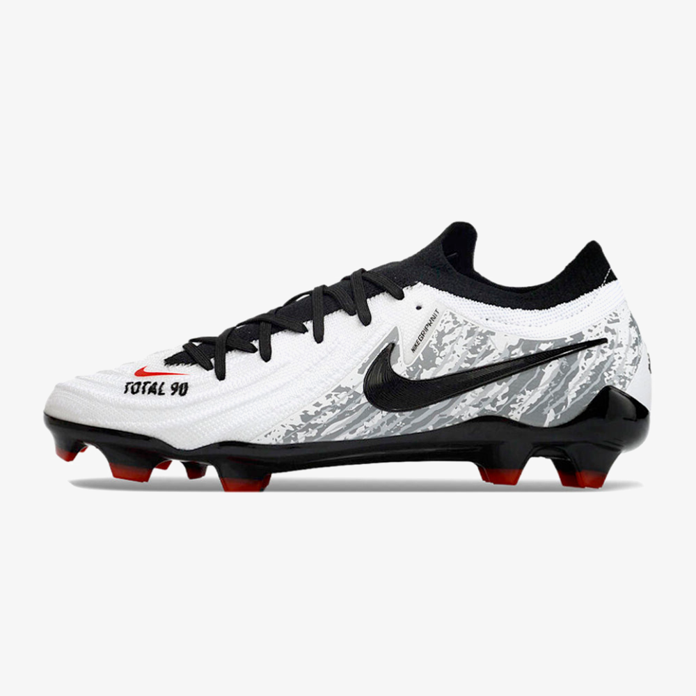 Chuteira Nike Phantom GX II Total 90 FG - Branca, Preta e Vermelha