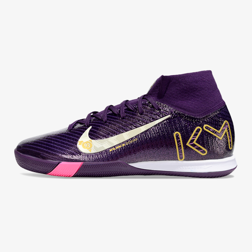 Chuteira Futsal Nike Air Zoom Mercurial Superfly 10 Elite Kylian Mbappé  IC - Roxa