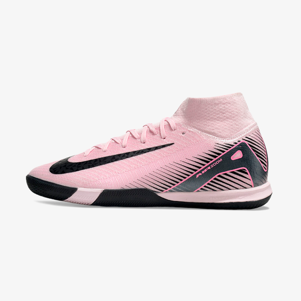 Chuteira Futsal Nike Air Zoom Mercurial Superfly 10 Elite  IC - Rosa, Cinza e Preta