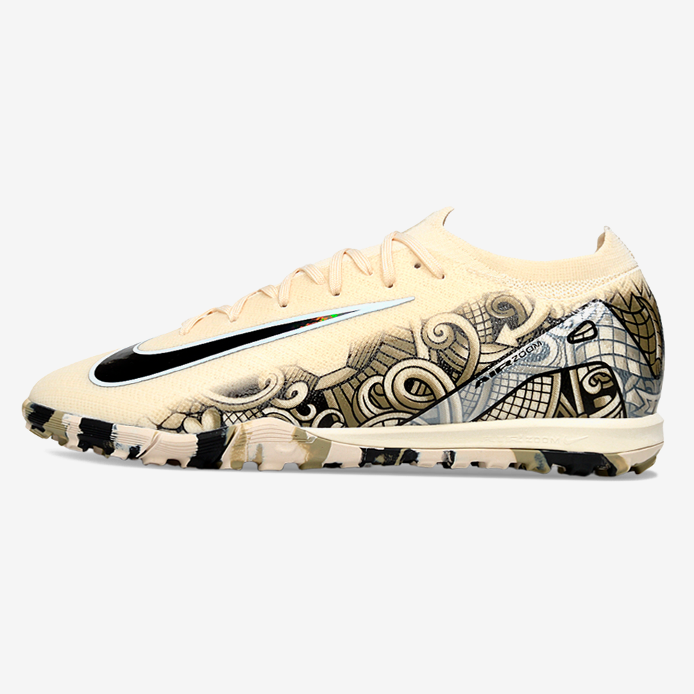 Chuteira Society Nike Air Zoom Mercurial Vapor 16 Elite TF - Branca e Preta