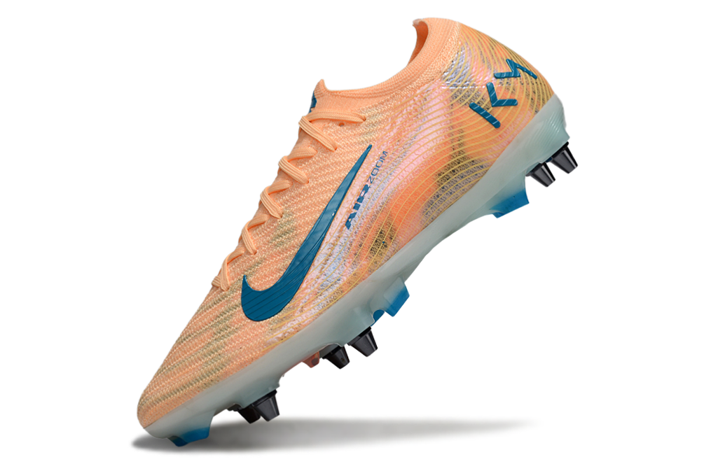 Chuteira Nike Air Zoom Mercurial Vapor 16 Kylian Mbappe Elite SG - Laranja e Azul