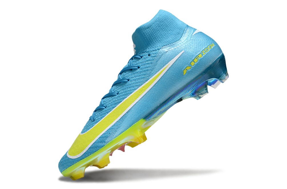 Chuteira Nike Air Zoom Mercurial Superfly 10 Elite FG - Azul, Verde e Rosa
