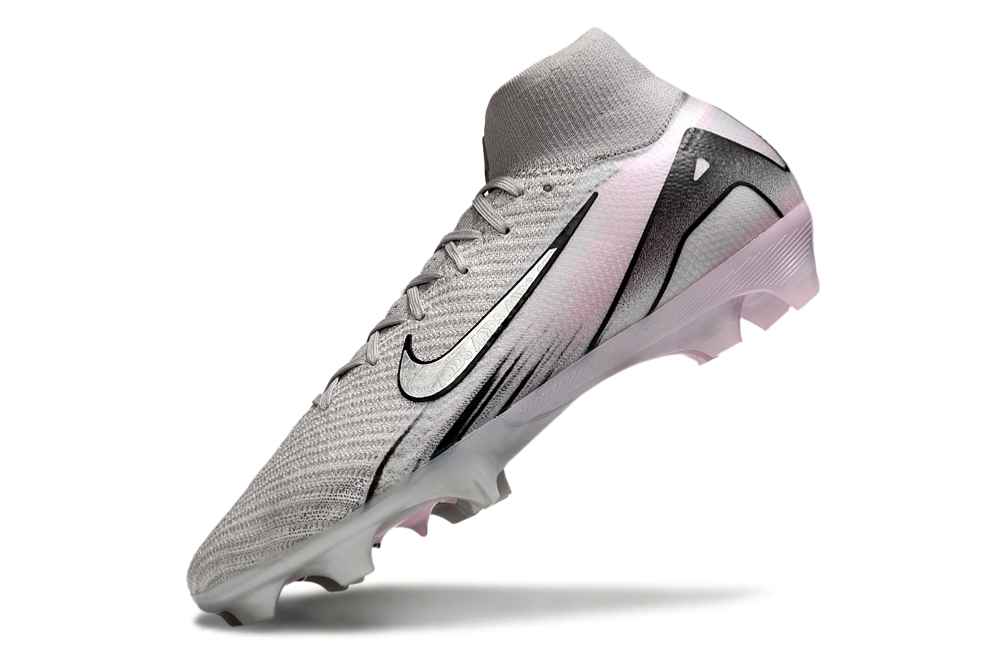 Chuteira Nike Air Zoom Mercurial Superfly 10 Elite FG - Cinza, Prata e Rosa