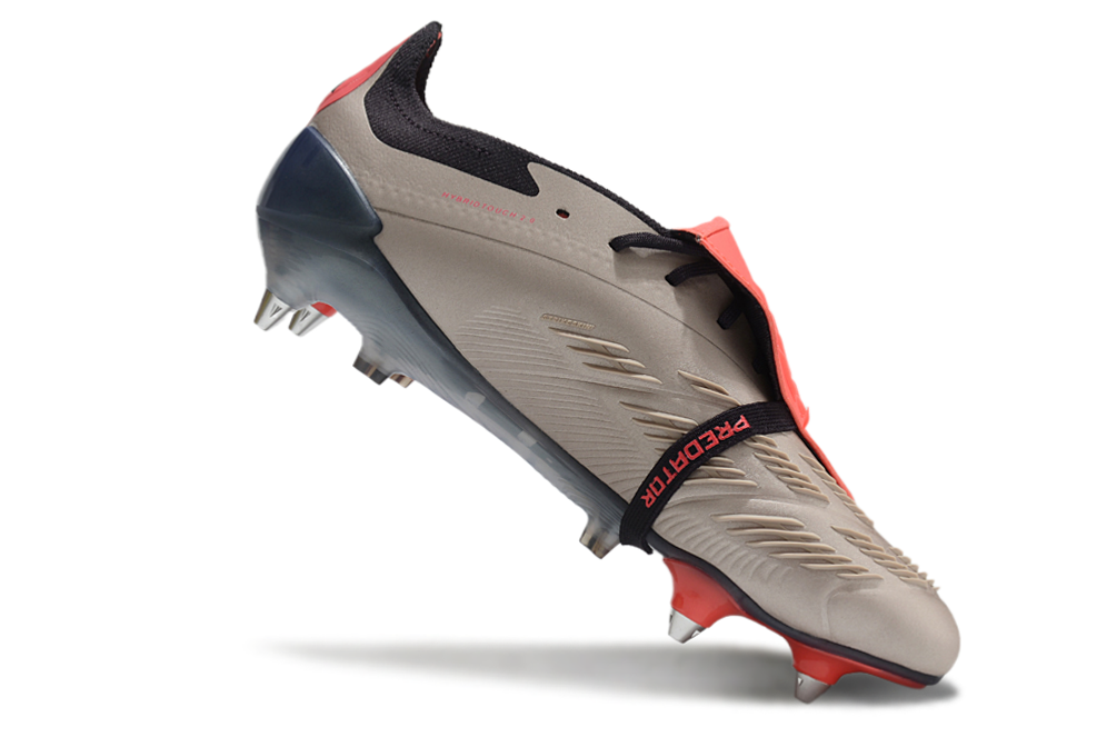 Chuteira Adidas Predator Elite Fold-Over Tongue SG - Marrom, Laranja e Preta