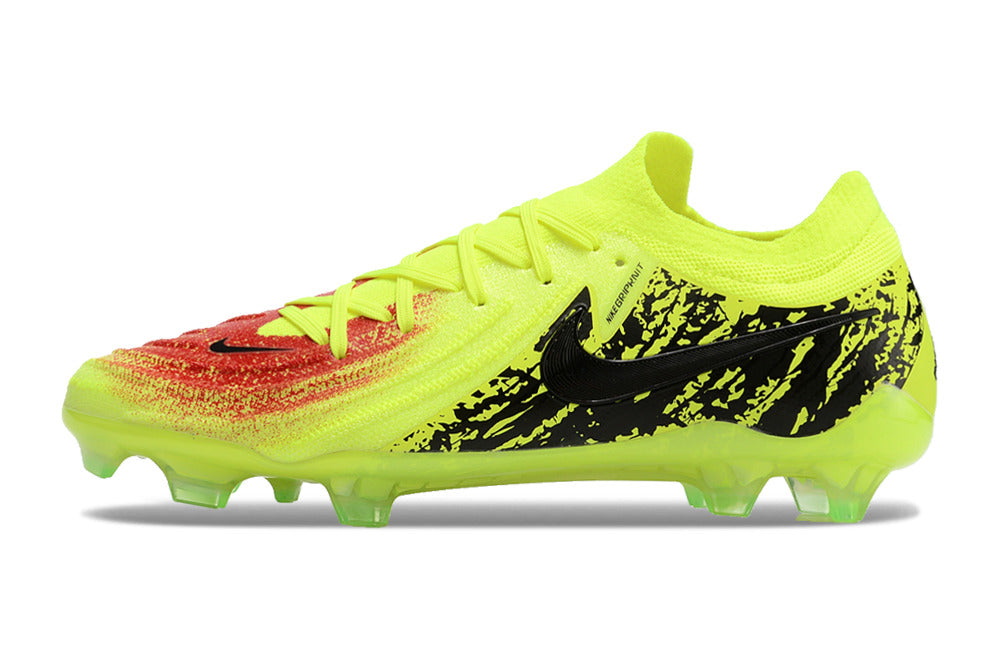 Chuteira Nike Phantom GX II Edição Especial Haaland FG - Verde, Preta e Vermelha