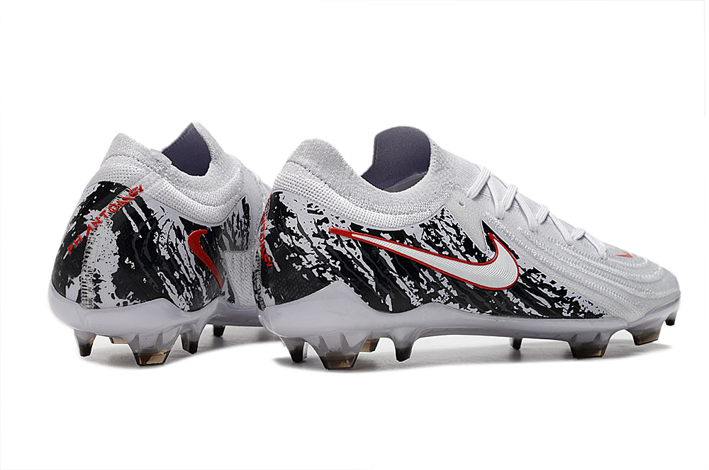 Chuteira Nike Phantom GX II FG - Branca, Preta e Vermelha