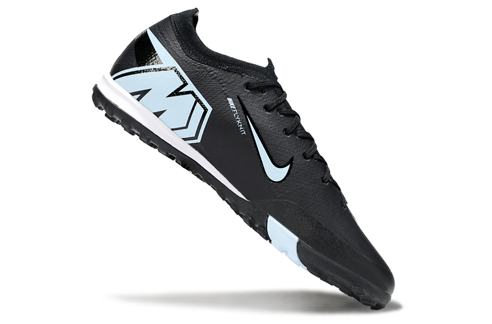 Chuteira Society Nike Air Zoom Mercurial Vapor 16 Elite TF - Preta e Azul - Shadow Pack
