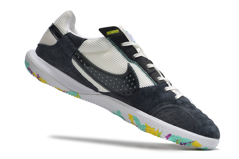 Tênis Futsal Nike Street Gato IC - Branca e Preta