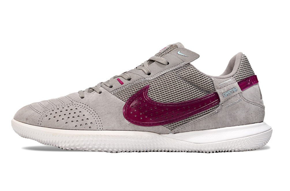 Tênis Futsal Nike Street Gato IC - Cinza e Vinho