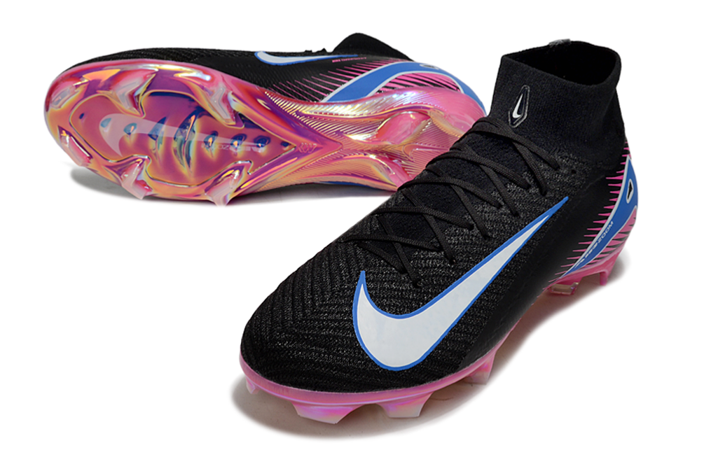 Chuteira Nike Air Zoom Mercurial Superfly 10 Elite FG - Preta, Rosa e Azul