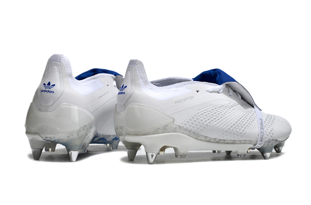 Chuteira Adidas Predator Elite Fold-Over Tongue SG - Branca e Azul