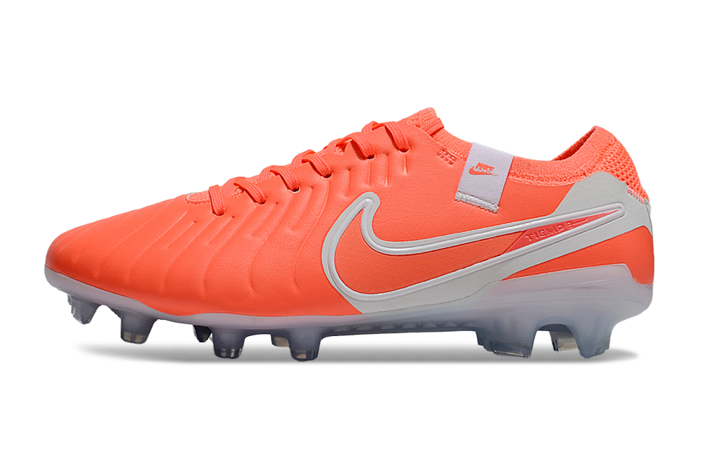 Chuteira Nike Tiempo Legend 10 FG -  Laranja e Branca - Pack Mad Energy