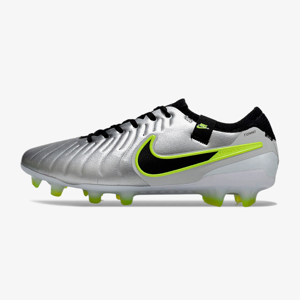 Chuteira Nike Tiempo Legend 10 Elite FG - Prata e verde