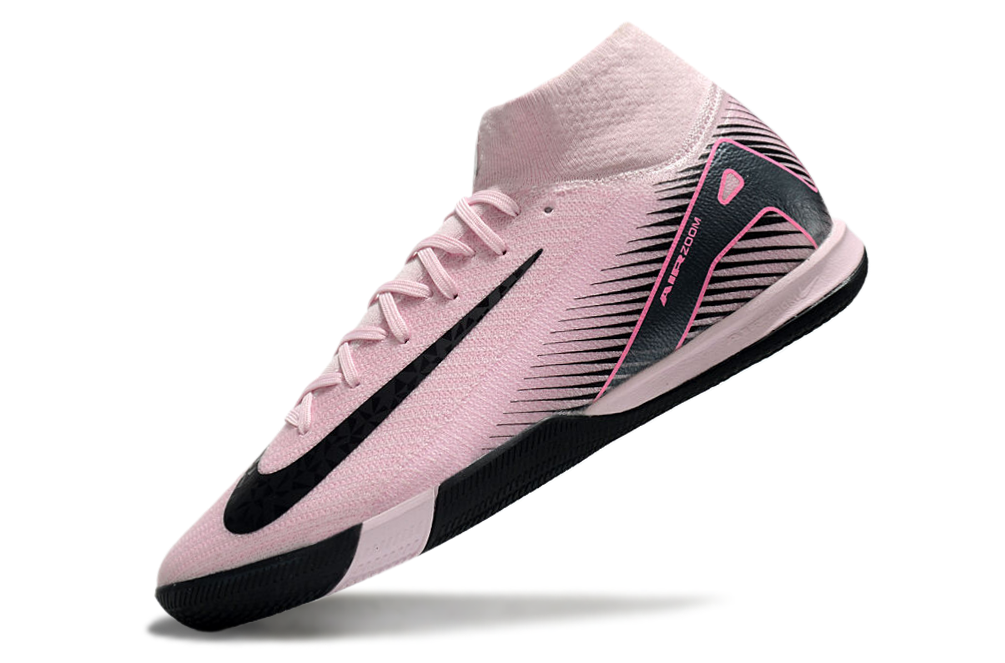 Chuteira Futsal Nike Air Zoom Mercurial Superfly 10 Elite  IC - Rosa, Cinza e Preta