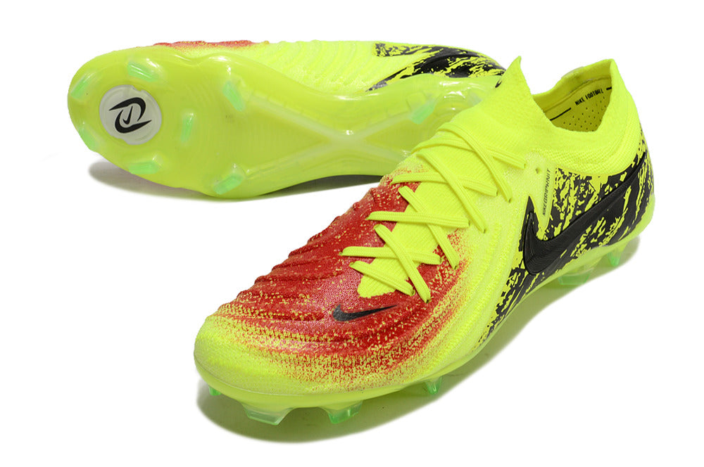 Chuteira Nike Phantom GX II Edição Especial Haaland FG - Verde, Preta e Vermelha