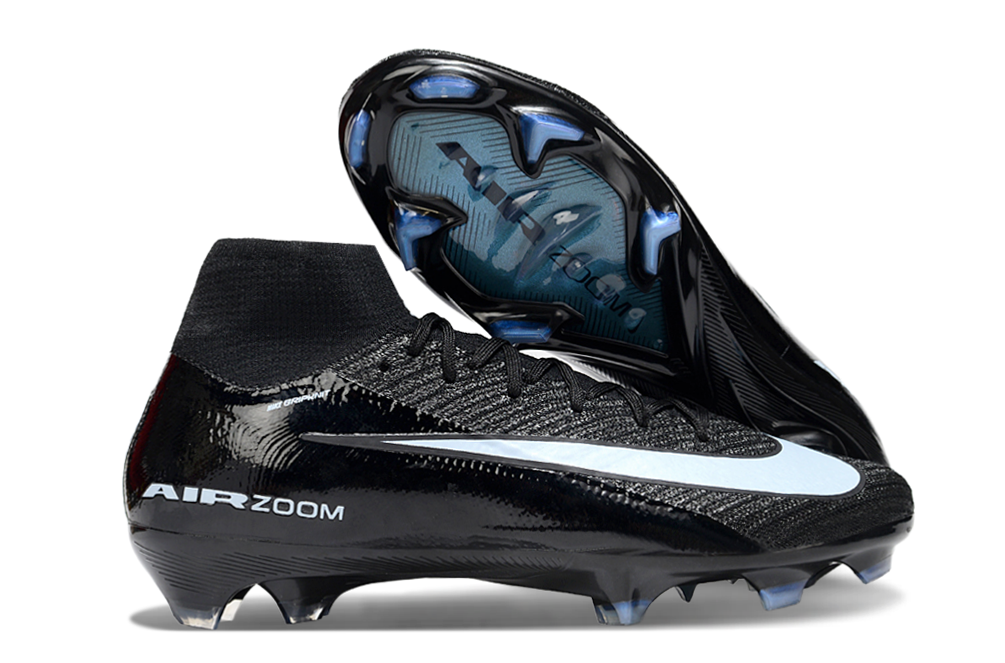 Chuteira Nike Air Zoom Mercurial Superfly 10 Elite FG - Preta e Azul - Shadow Pack