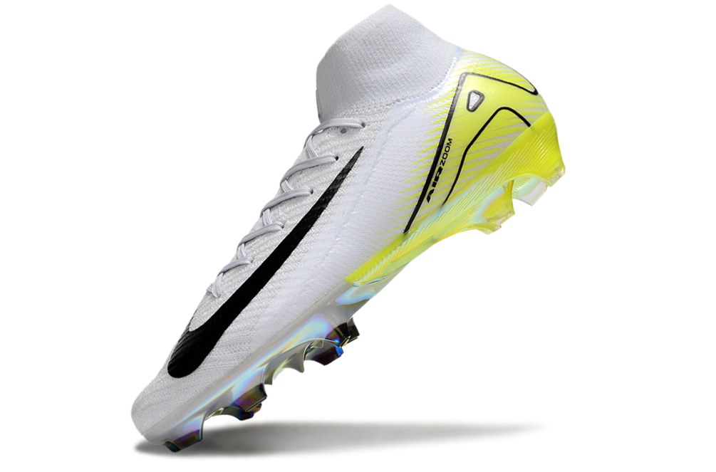 Chuteira Nike Air Zoom Mercurial Superfly 10 Elite FG - Branca e Verde Clara
