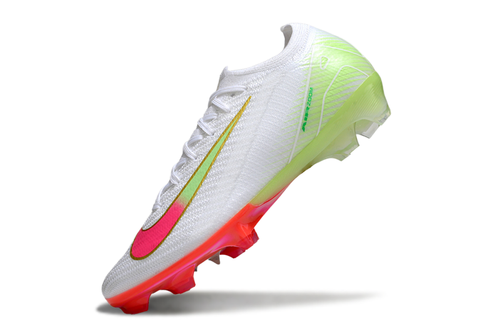 Chuteira Nike Air Zoom Mercurial Vapor 16 Elite FG - Branca, Verde e Rosa