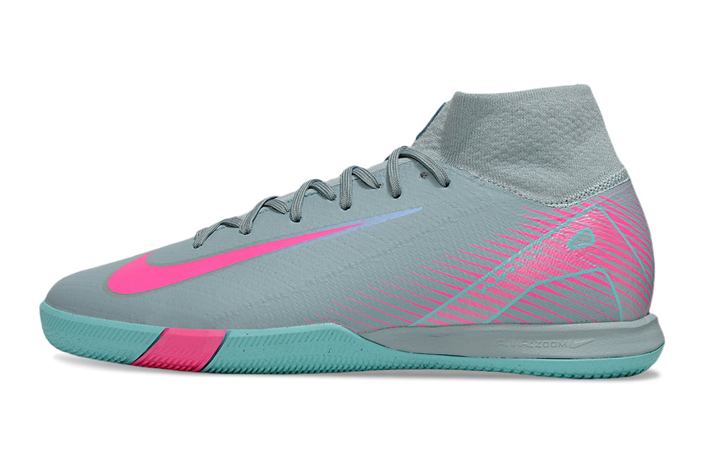 Chuteira Futsal Nike Air Zoom Mercurial Superfly 10 Elite  IC - Azul e Rosa
