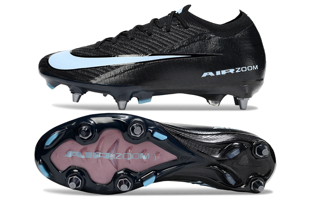 Chuteira Nike Air Zoom Mercurial Vapor 16 Elite SG - Preta e Azul - Shadow Pack