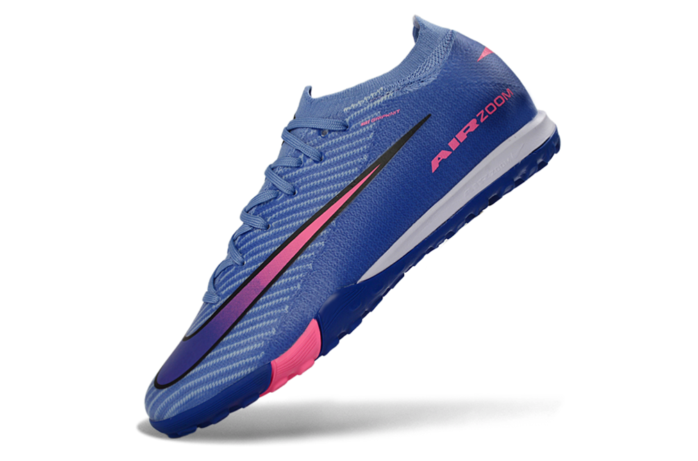 Chuteira Society Nike Air Zoom Mercurial Vapor 16 Elite TF - Azul e Rosa